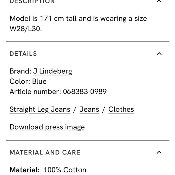 J Lindeberg Study Fuji Blue size 26x32
Color: Blue - Picture 6 of 7